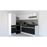 Bucatarie de Colt GENA NEW 6 ST. 170-220, Fara Corp de Cuptor, Alb / Gri
